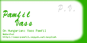 pamfil vass business card